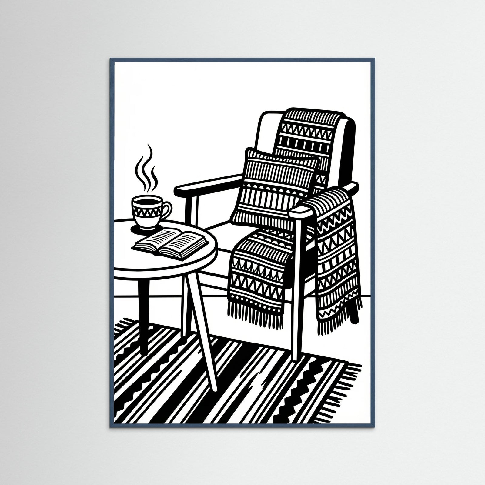 Teal Wood Quiet Repose Black