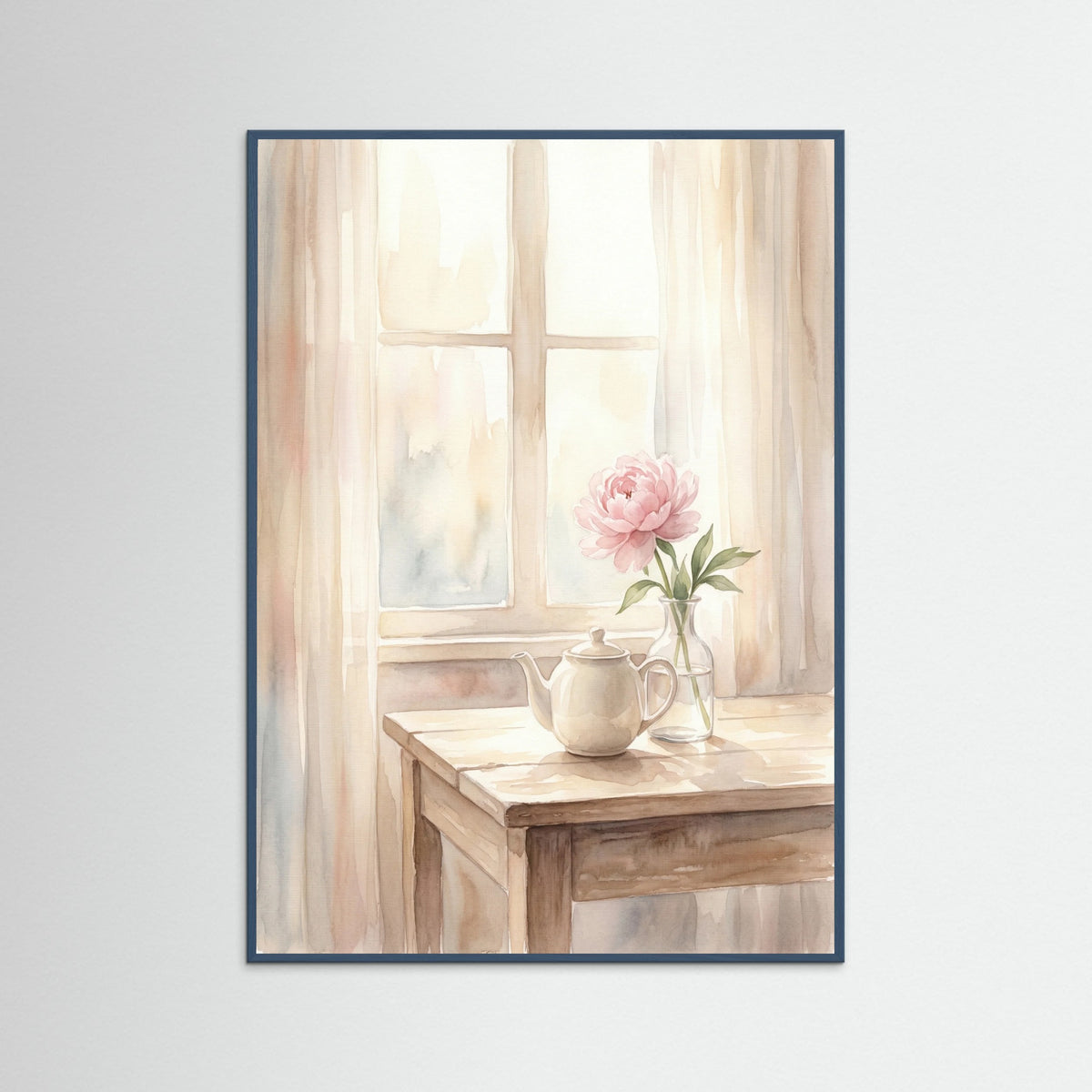 Teal Wood Quiet Window Bloom