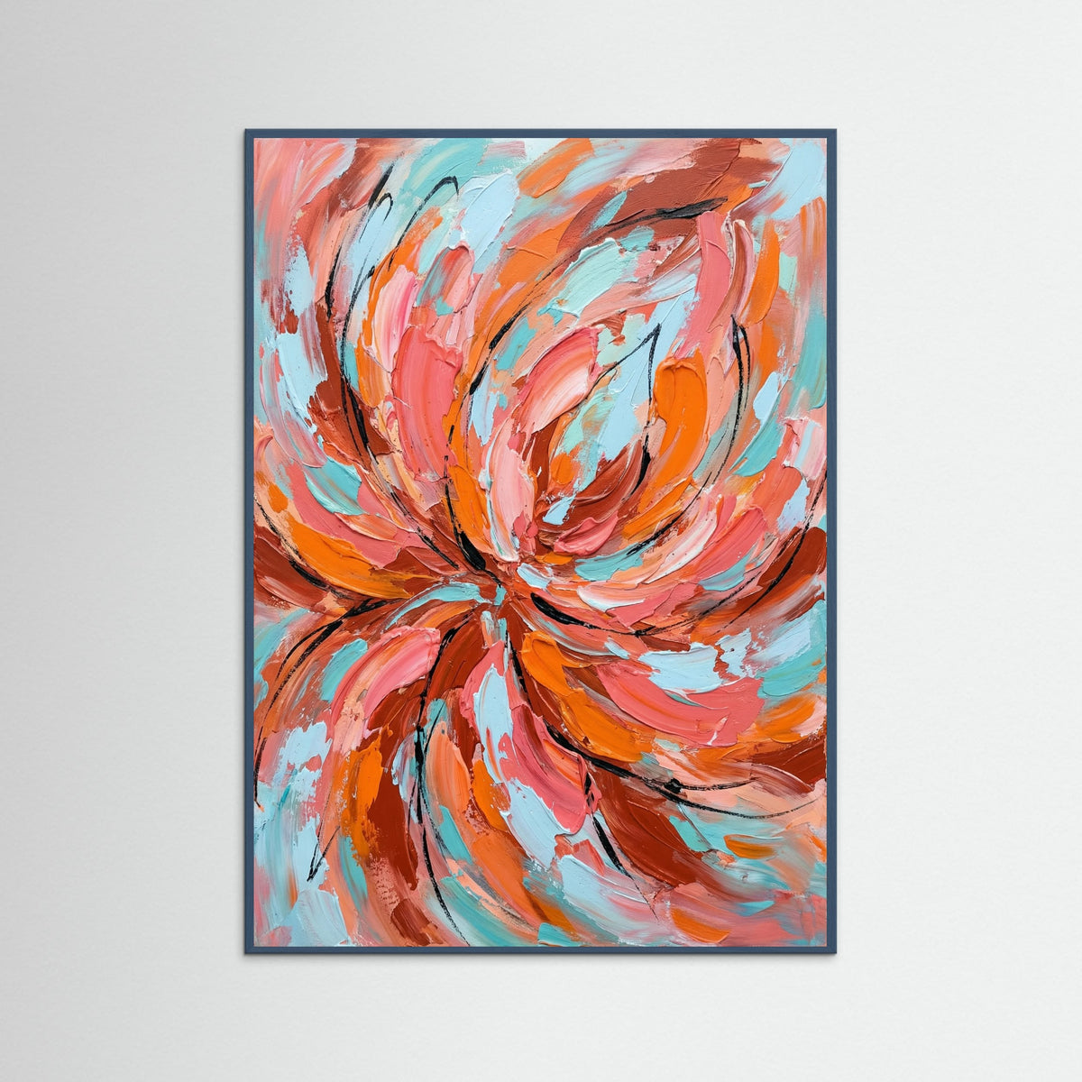 Teal Wood Radiant Blooms