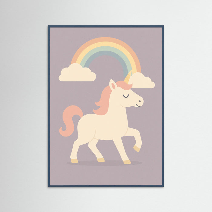 Teal Wood Rainbow Clouds