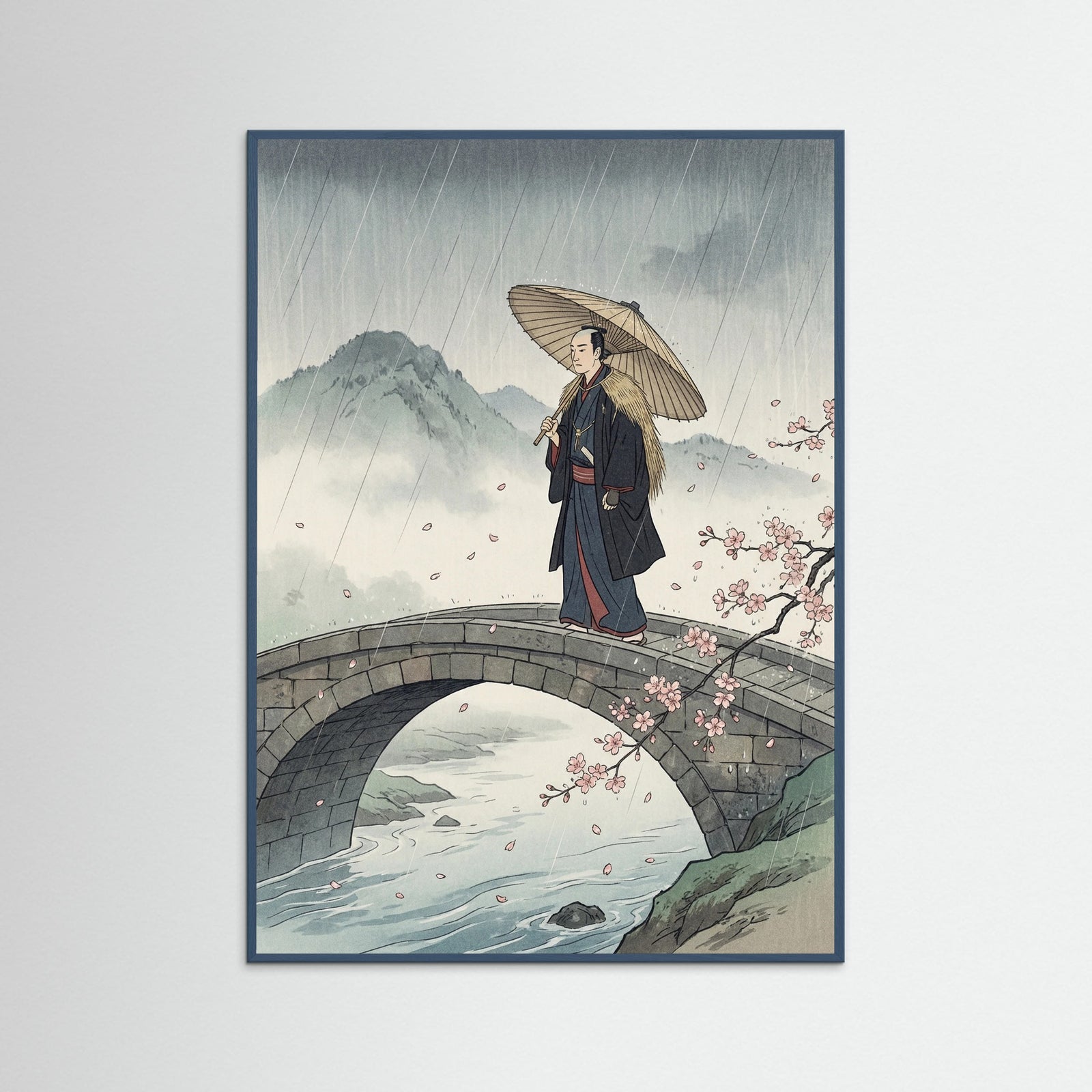 Teal Wood Rainy Day Promenade