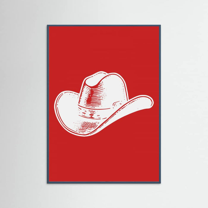 Plakat Red Cowboy Hat – plakat i druk artystyczny