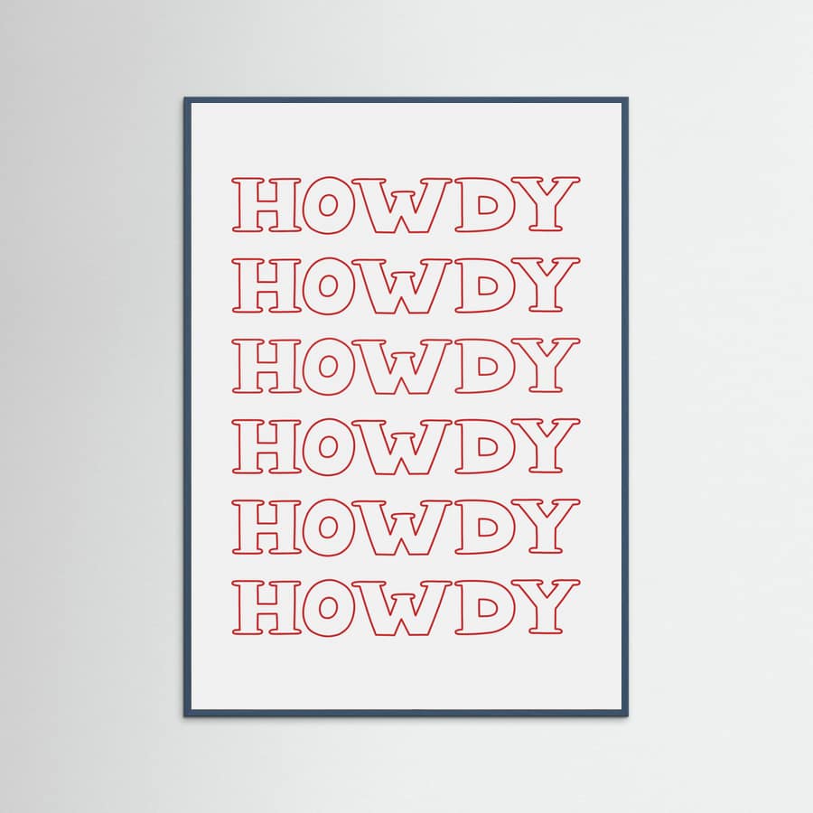 Red Howdy Poster – poster and art print