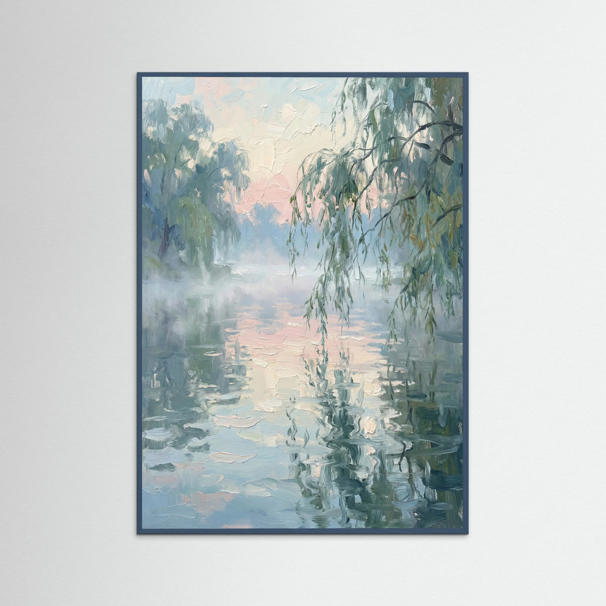 Teal Wood Reflected Serenity Pond