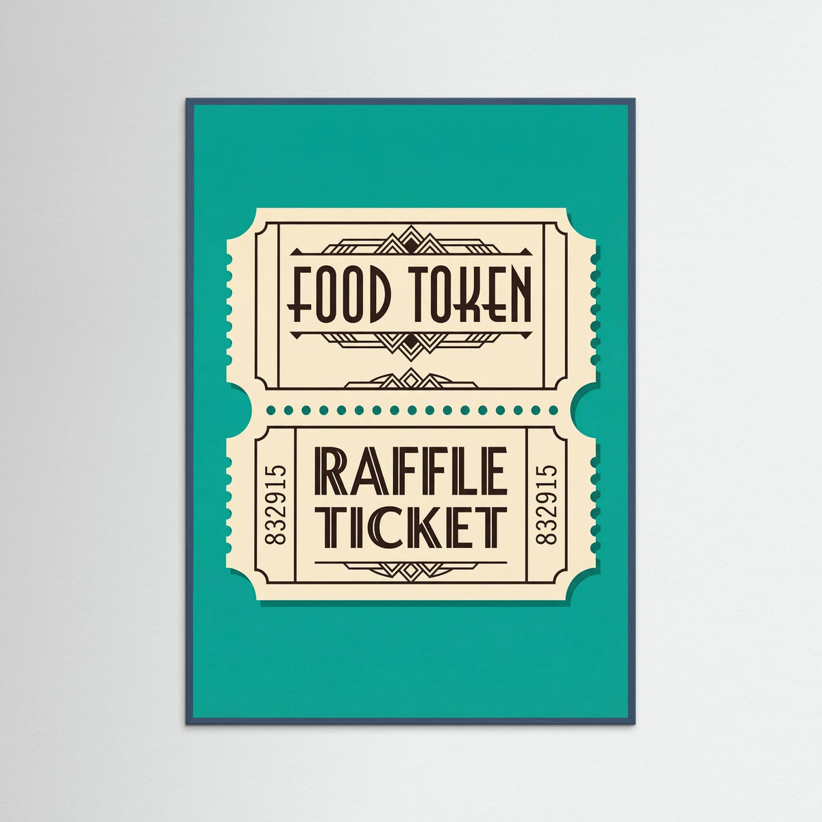 Teal Wood Retro Beverage Tokens