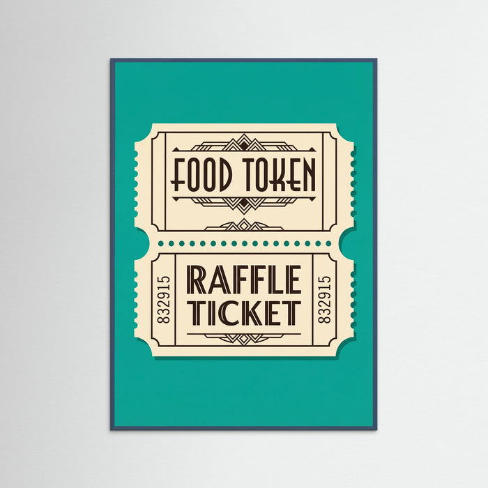 Teal Wood Retro Beverage Tokens