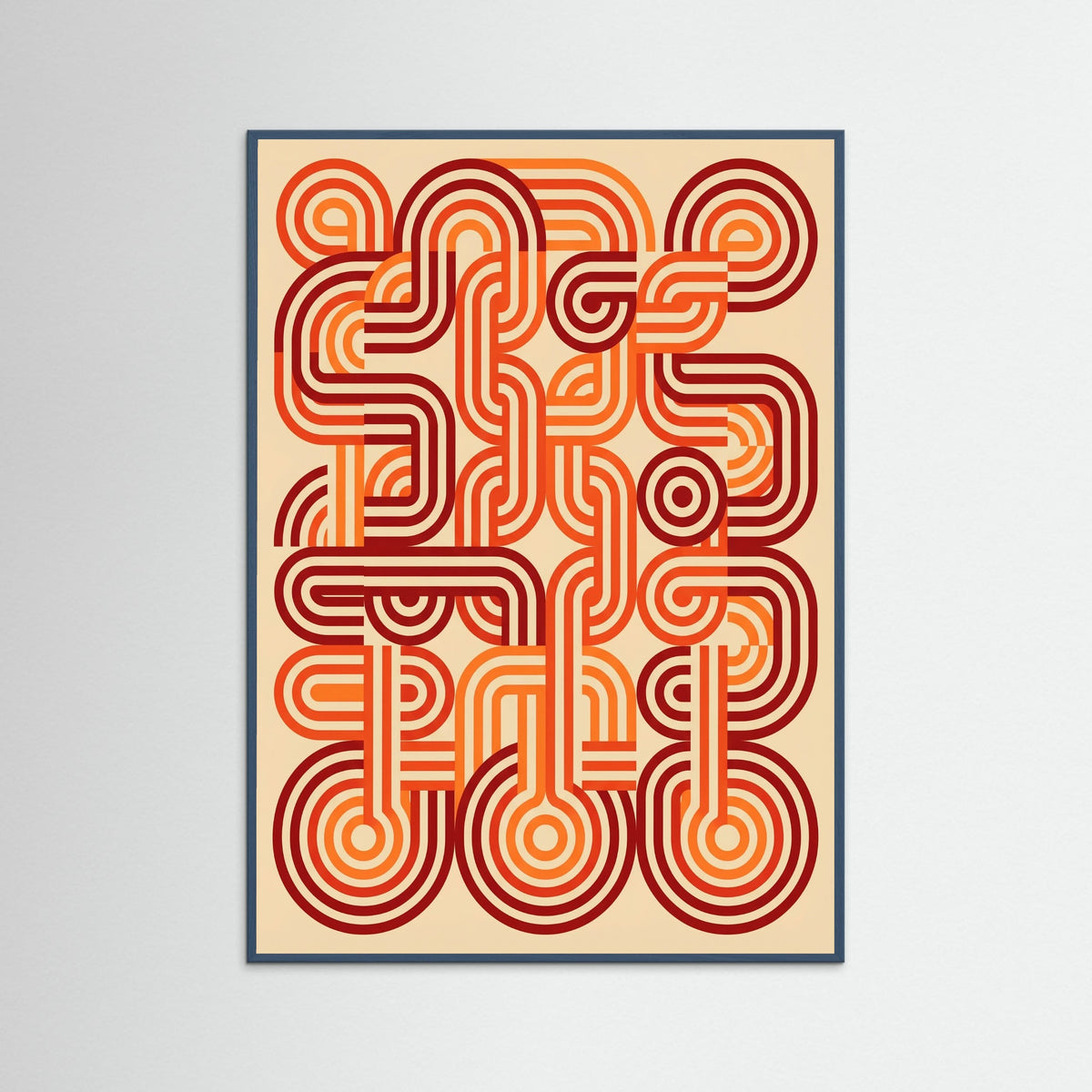 Teal Wood Retro Curves