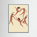Teal Wood Rhythmic Human Forms