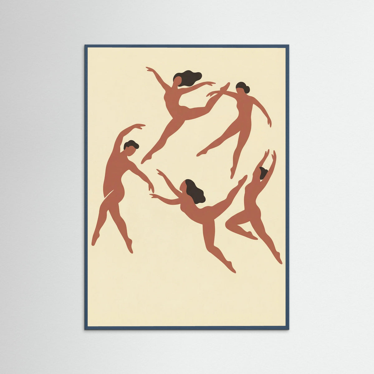 Teal Wood Rhythmic Human Forms