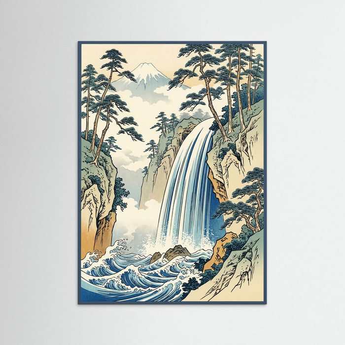 Teal Wood Roaring Waves Fuji