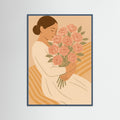 Teal Wood Rosy Embrace