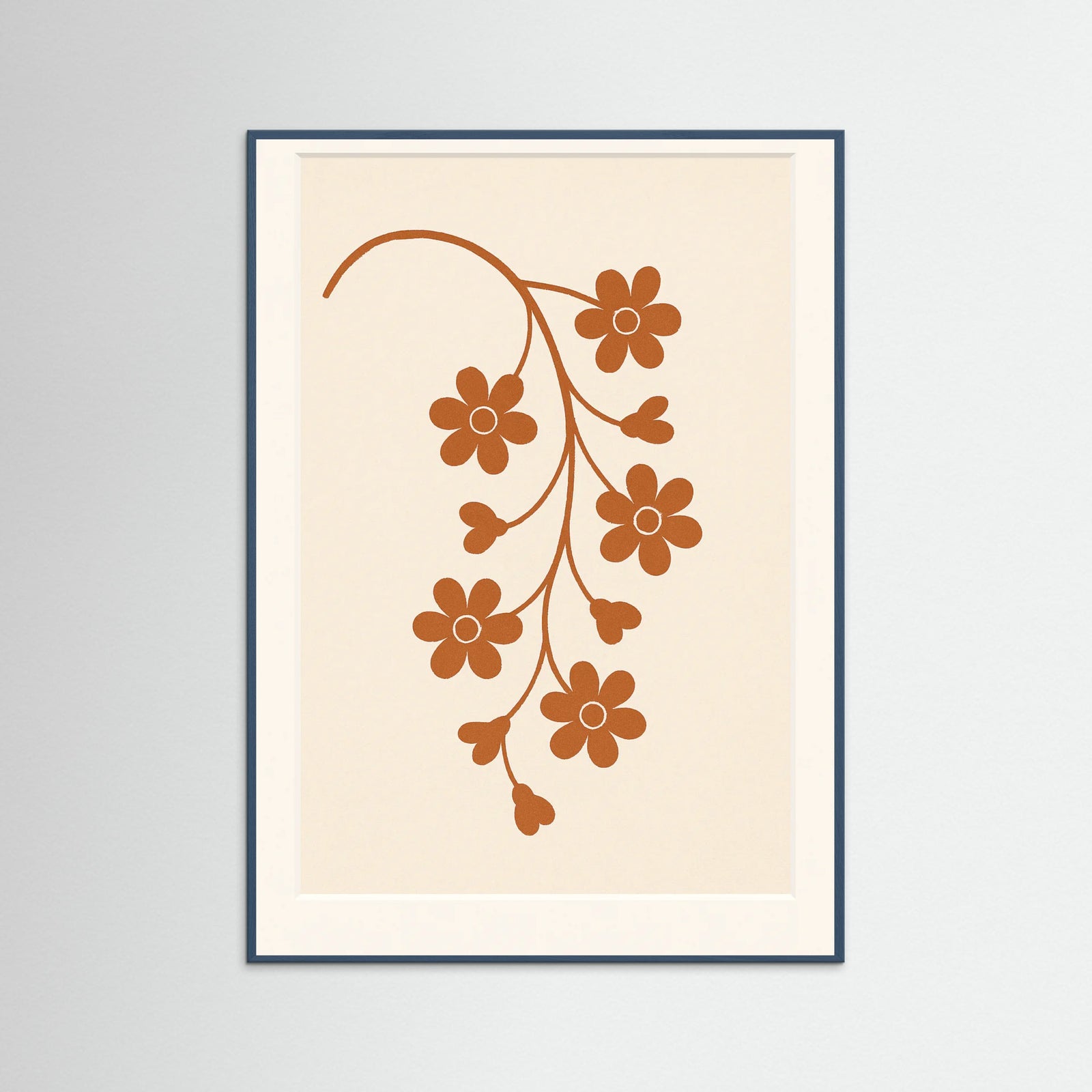 Teal Wood Rustic Botanical