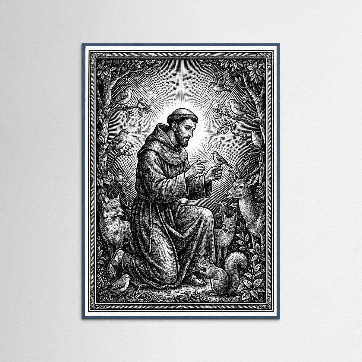 Teal Wood Sacred Guadalupe Vision