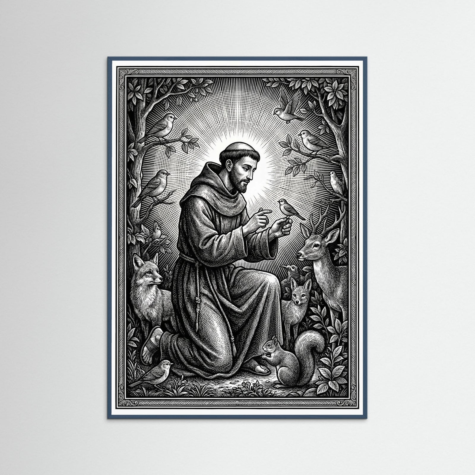 Teal Wood Sacred Guadalupe Vision