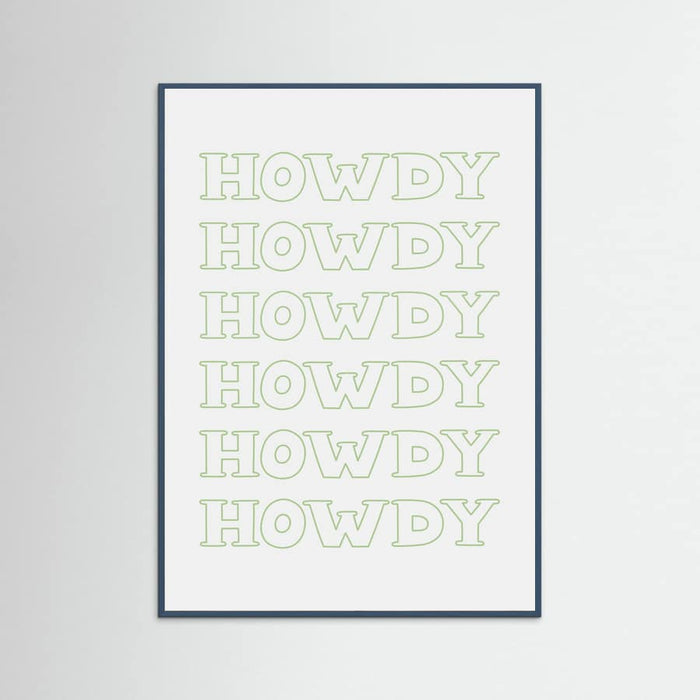 Plakat Sage Green Howdy – plakat i druk artystyczny