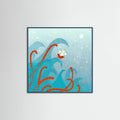 Sailing Boat and Sea Monster Poster – Poster und Kunstdruck