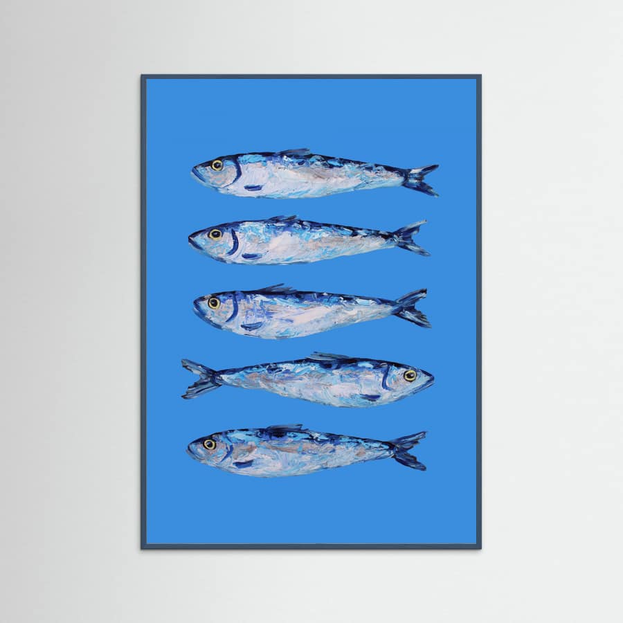 Poster Sardines on Blue – poster e stampa artistica