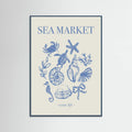 Sea Market Blue Artprint Poster – plakat og kunsttryk