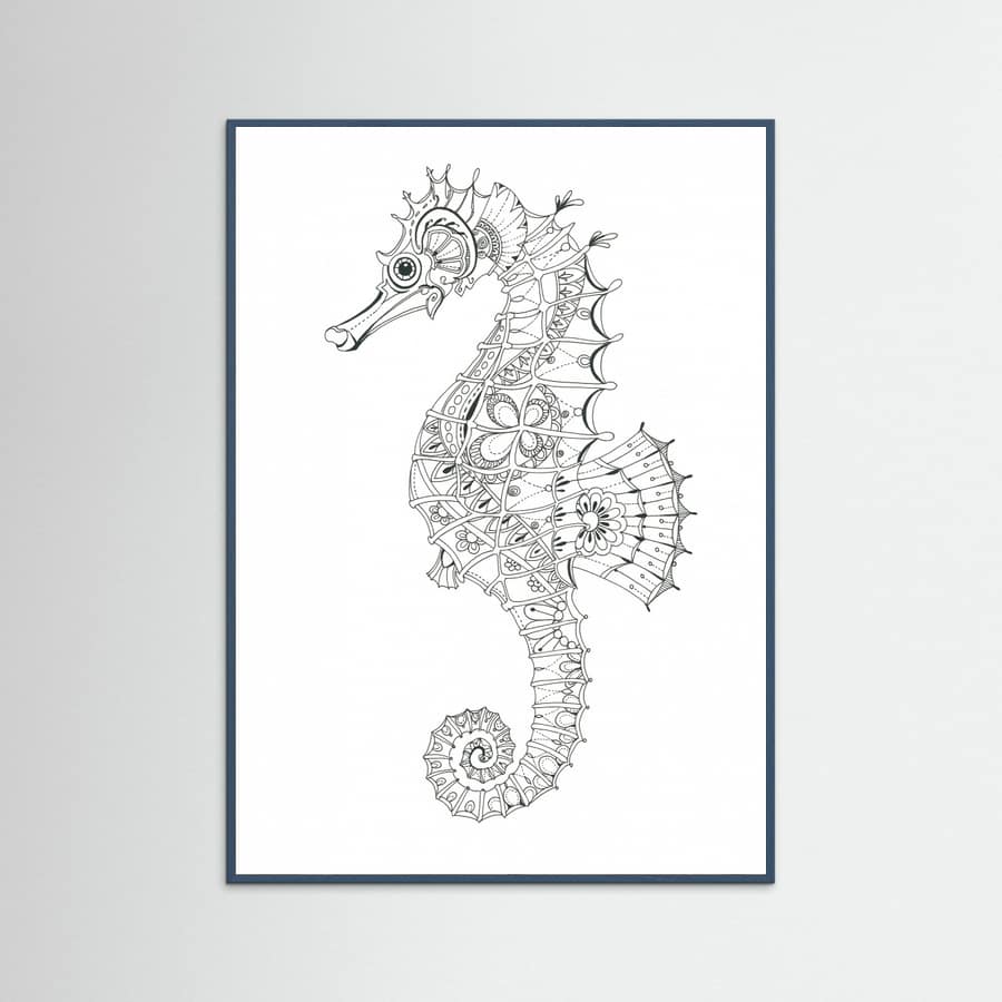 Seahorse 3 Poster – plakat og kunsttryk