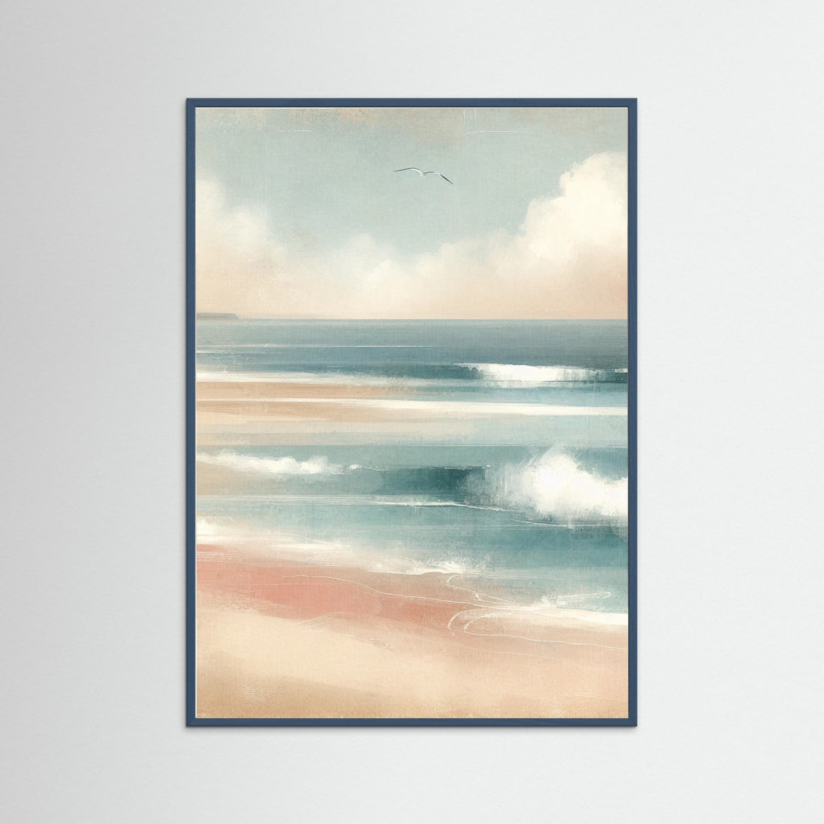 Teal Wood Seaside Sketch