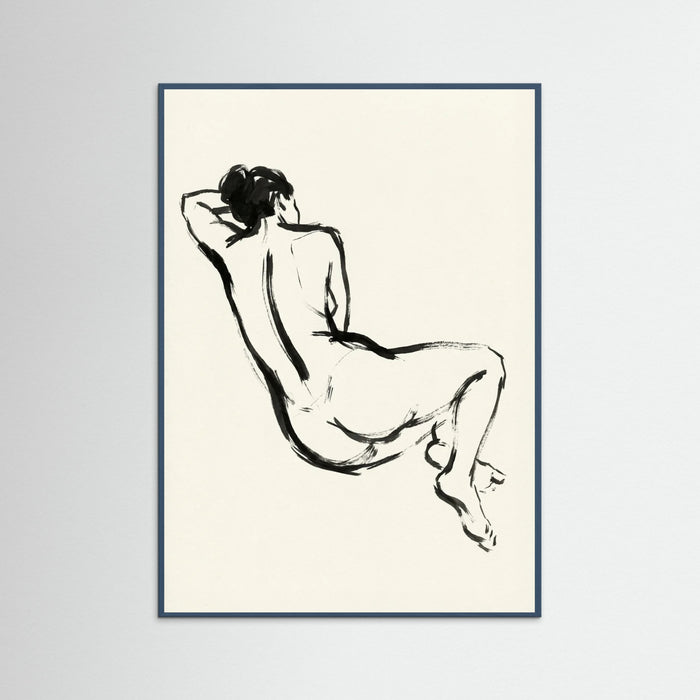 Teal Wood Seated Form