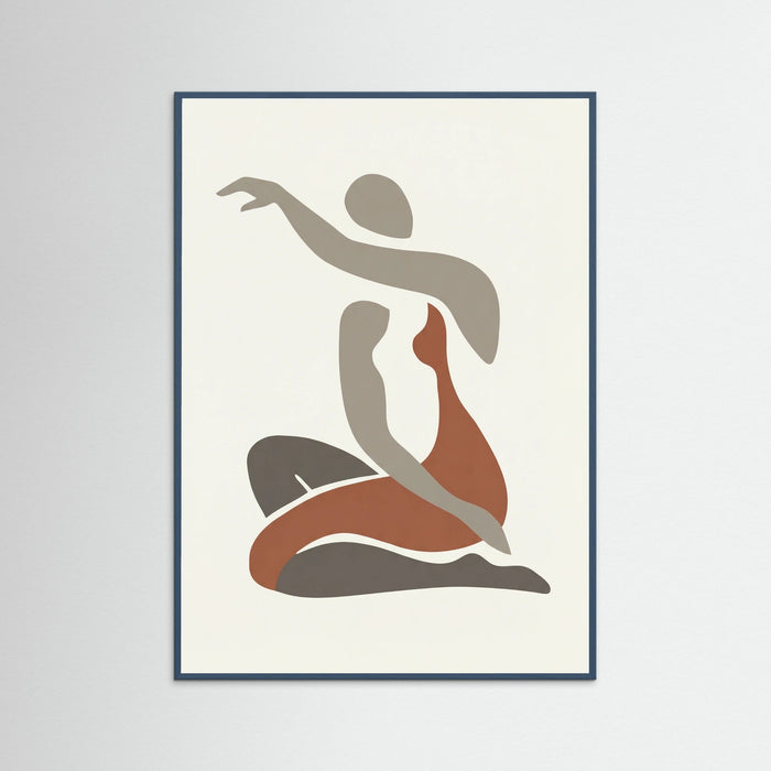 Teal Wood Seated Nude