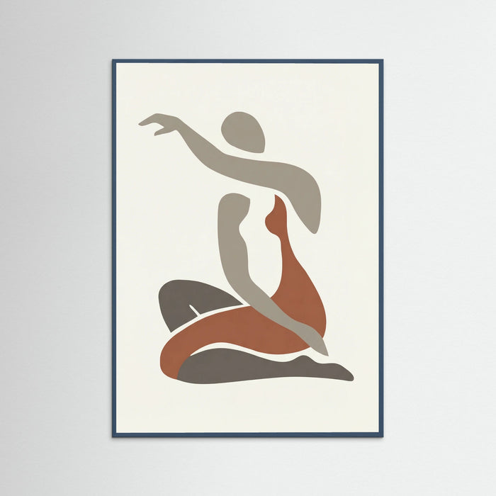 Teal Wood Seated Nude