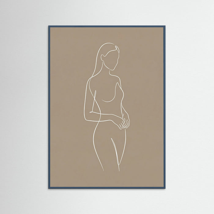 Teal Wood Seated Serenity Beige