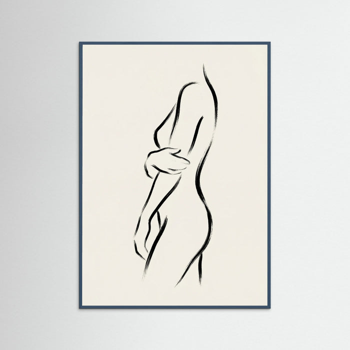 Teal Wood Seated Silhouette