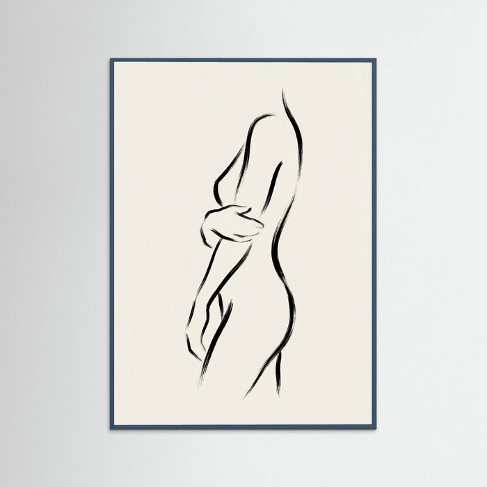 Teal Wood Seated Silhouette