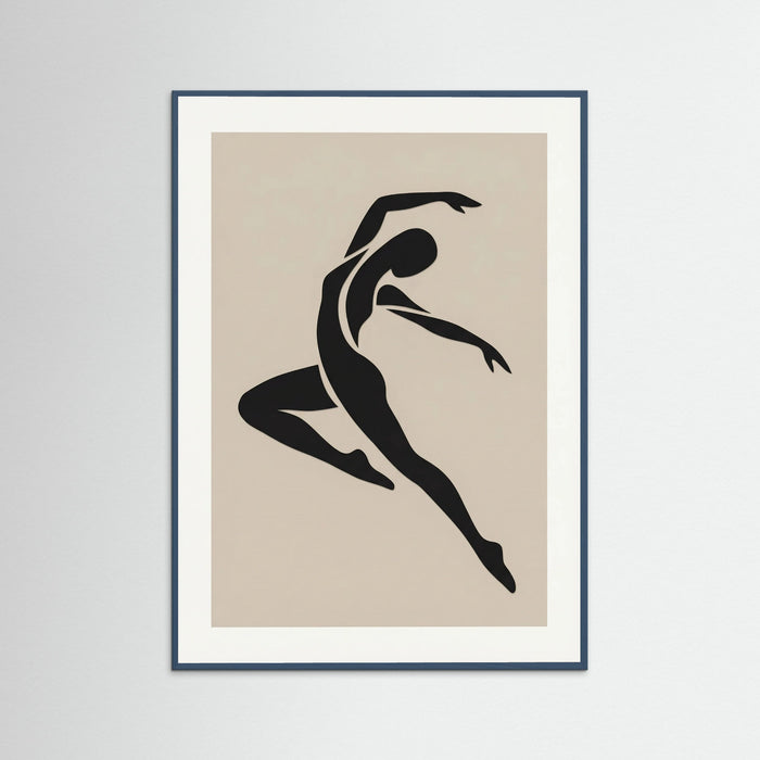 Teal Wood Seated Silhouette