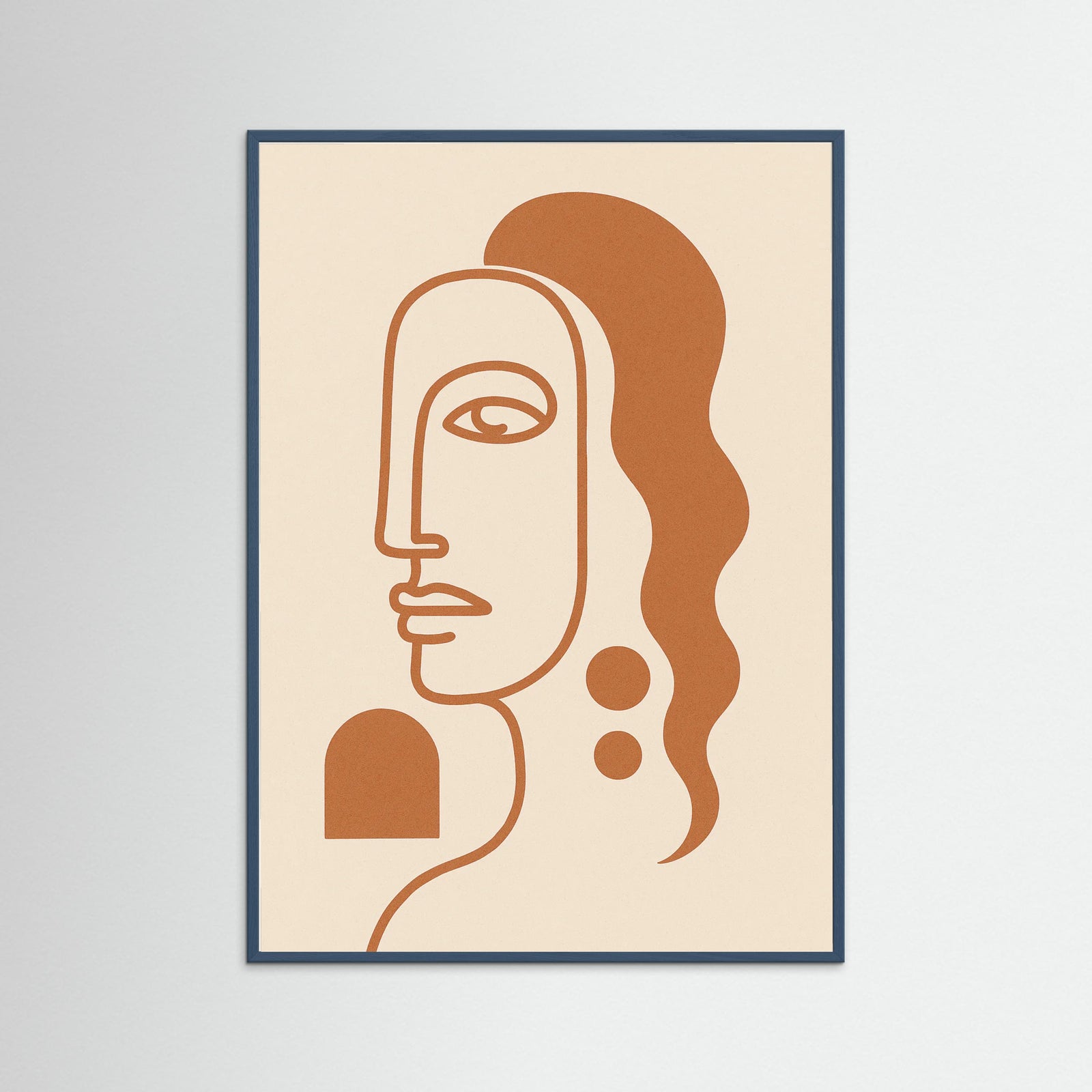 Teal Wood Serene Face