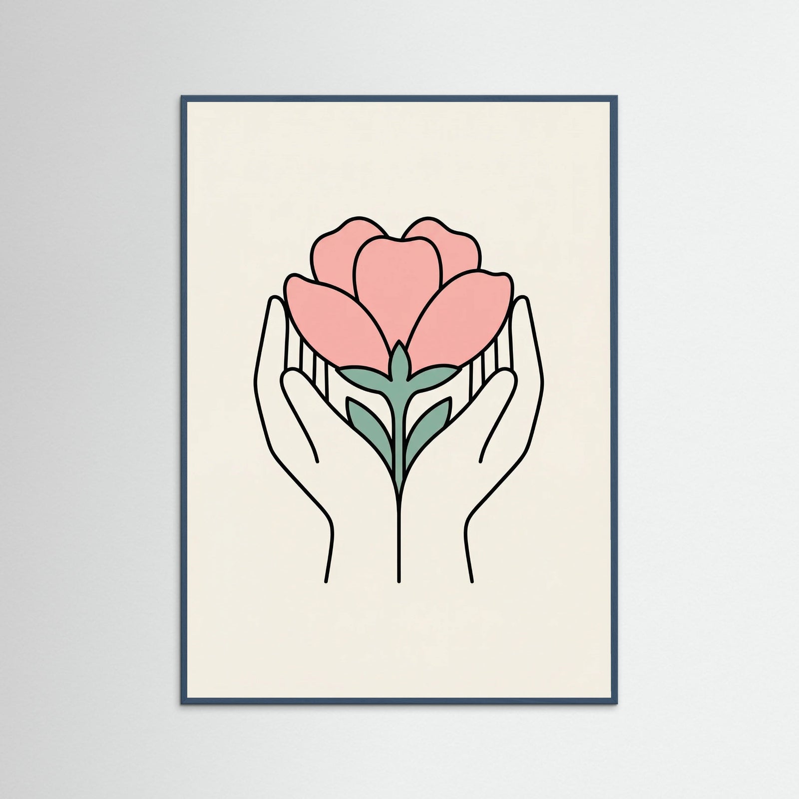 Teal Wood Serene Gaze