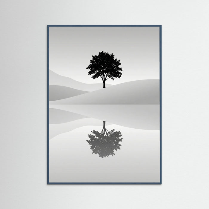 Teal Wood Serene Reflection
