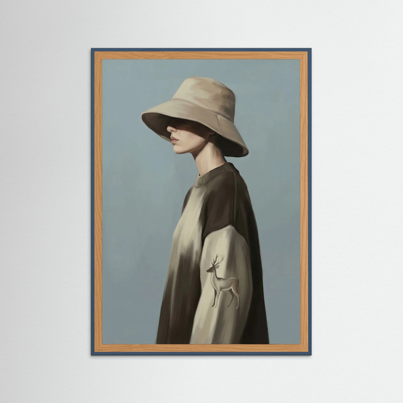 Teal Wood Shaded Cow