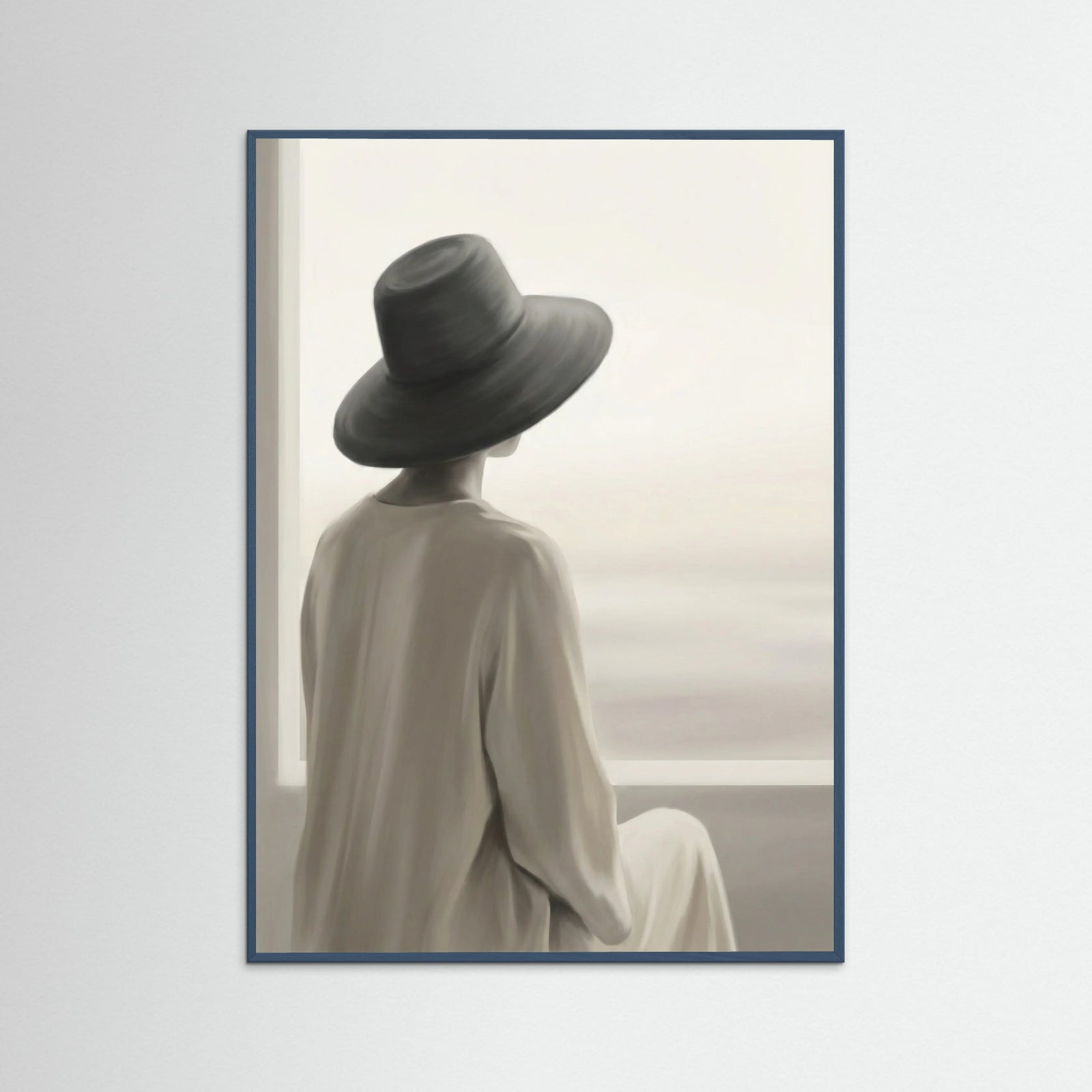 Teal Wood Shaded Figure