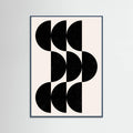 Teal Wood Shape By Cats and Dotz 30 X 42 Inches Textured Black Poster