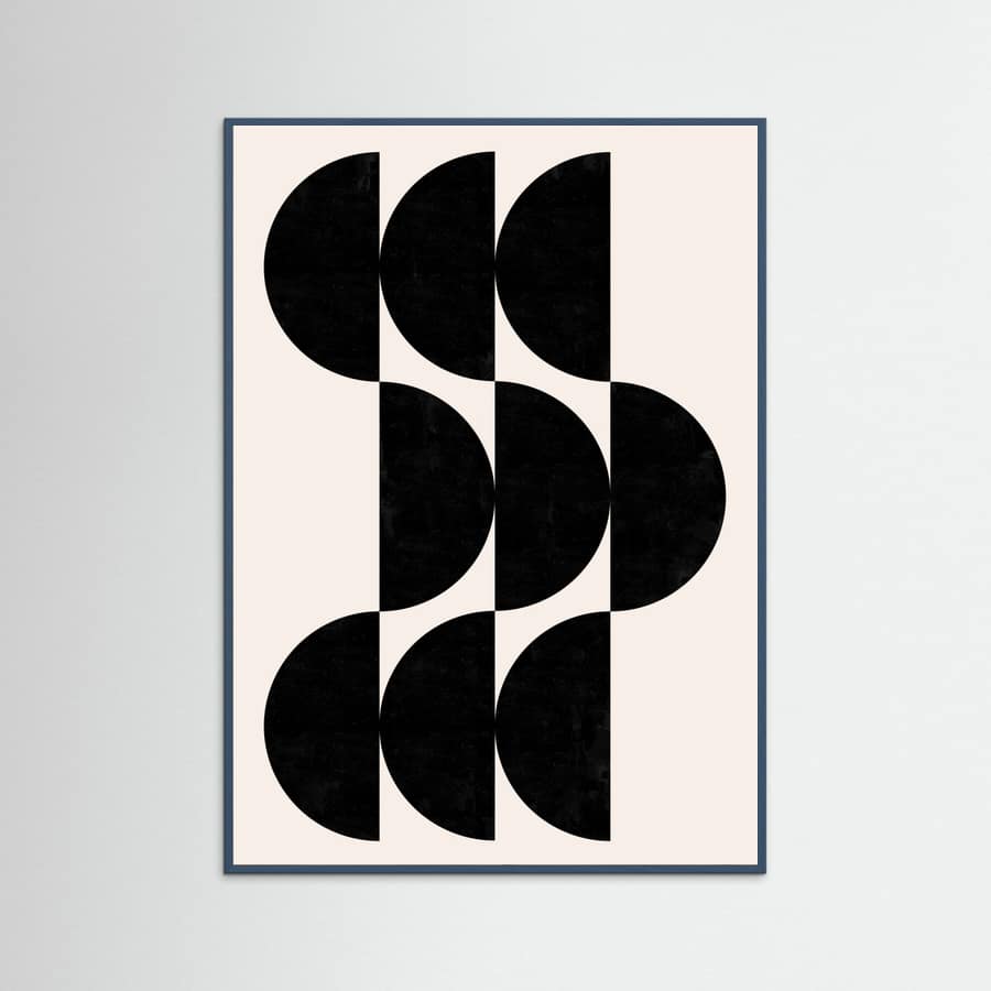 Teal Wood Shape By Cats and Dotz 30 X 42 Inches Textured Black Poster