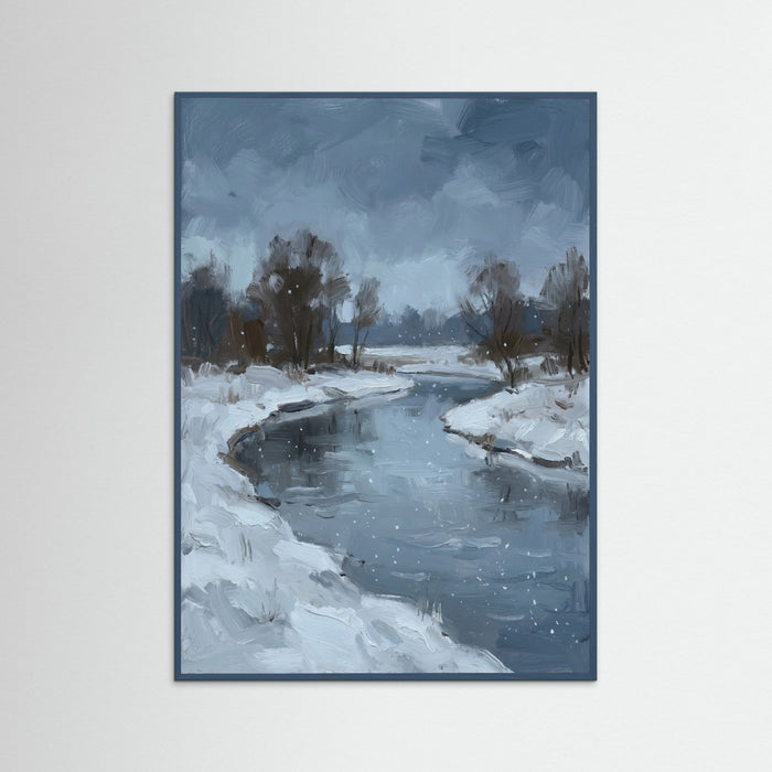 Teal Wood Snowy Harvest