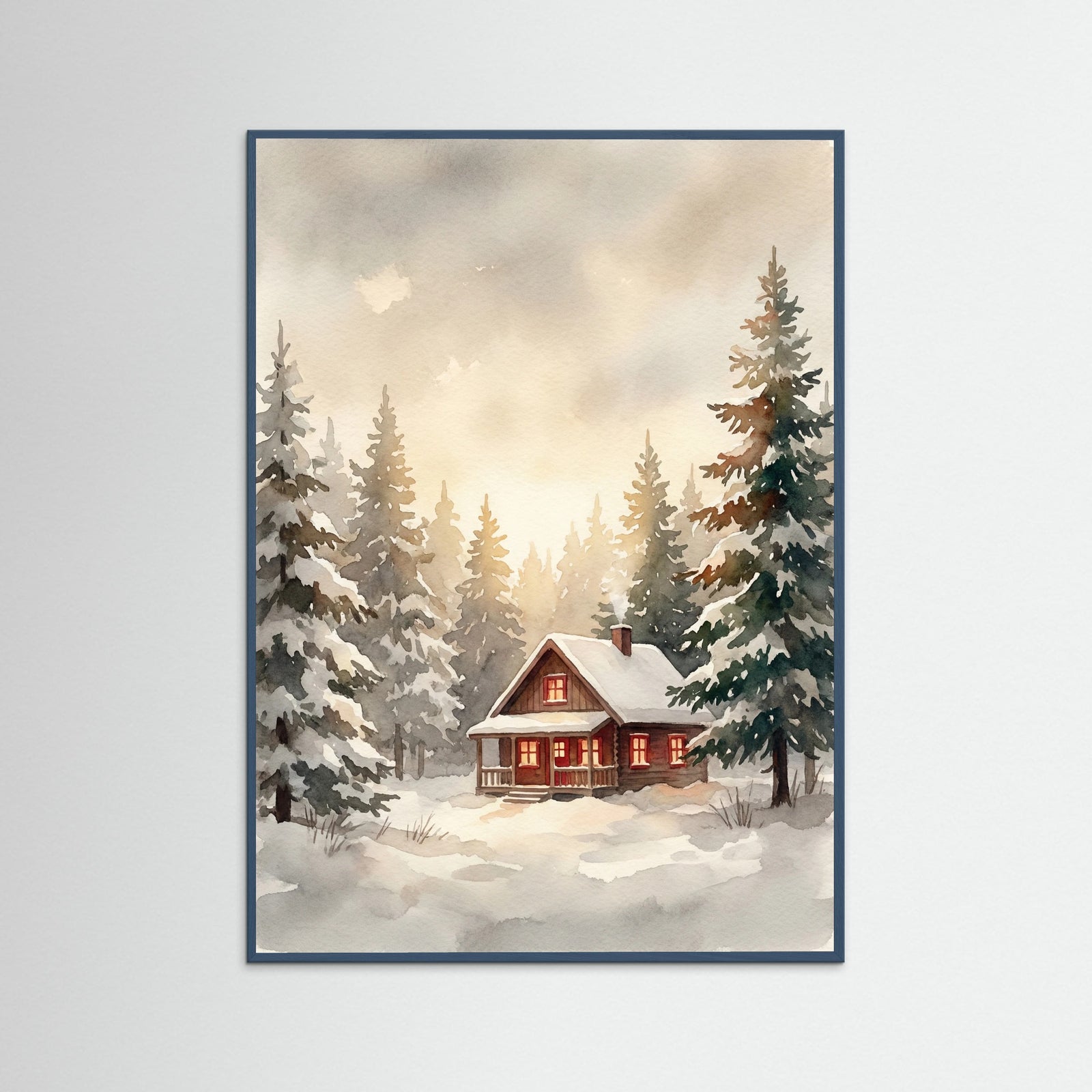 Teal Wood Snowy Path