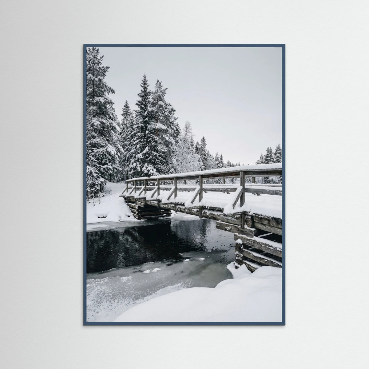 Teal Wood Snowy Sanctuary