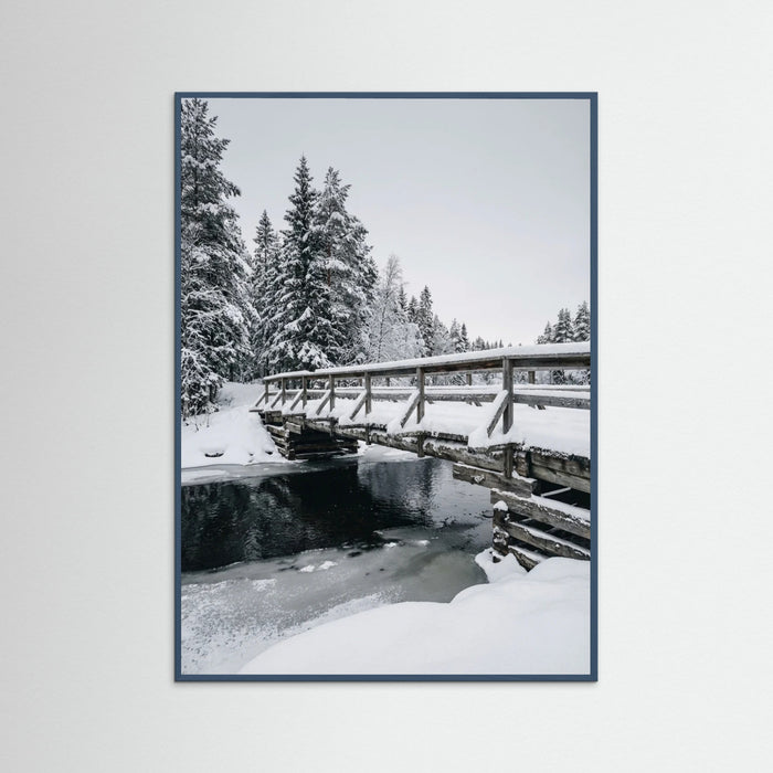 Teal Wood Snowy Sanctuary