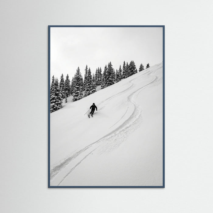 Teal Wood Snowy Serenity
