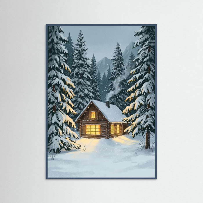Teal Wood Snowy Valley Express