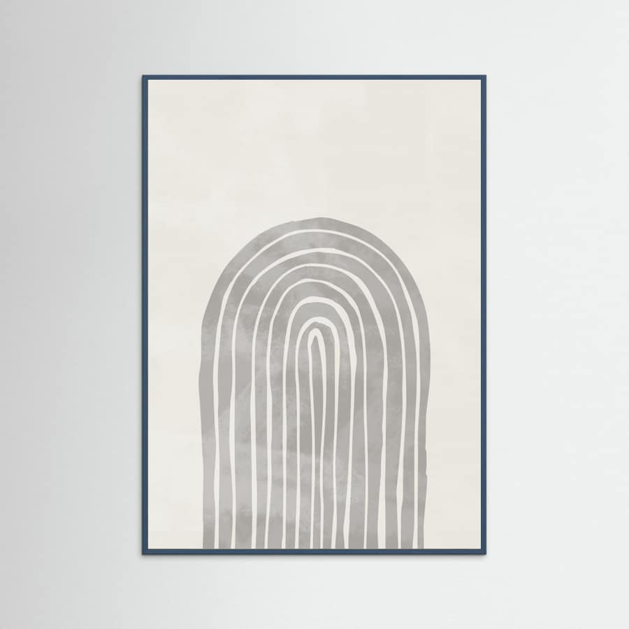 Soft Gray Rainbow Arch Poster – plakat og kunsttryk