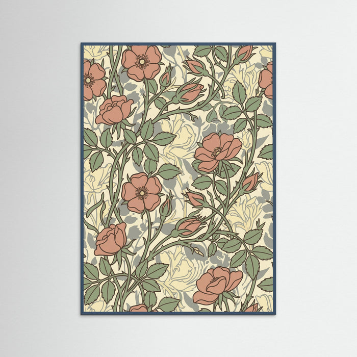 Teal Wood Soft Sunflower Pattern