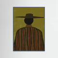 Southwester Man with Hat Poster – plakat og kunsttryk