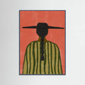 Teal Wood Southwester Woman No.2 Poster
