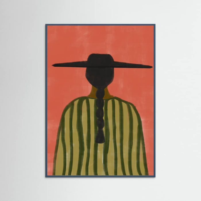 Teal Wood Southwester Woman No.2 Poster