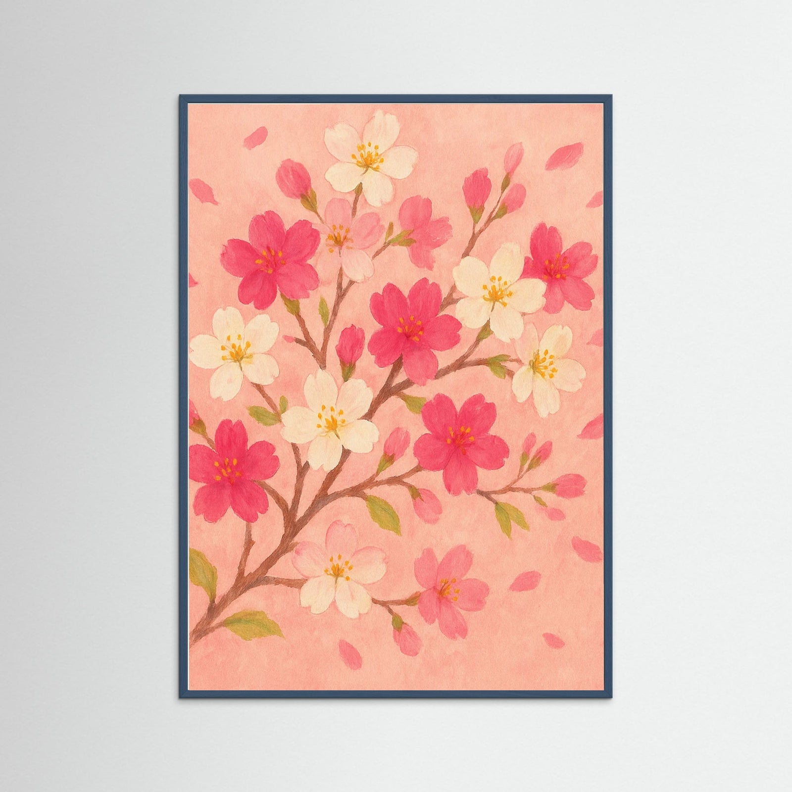 Teal Wood Spring Blossom